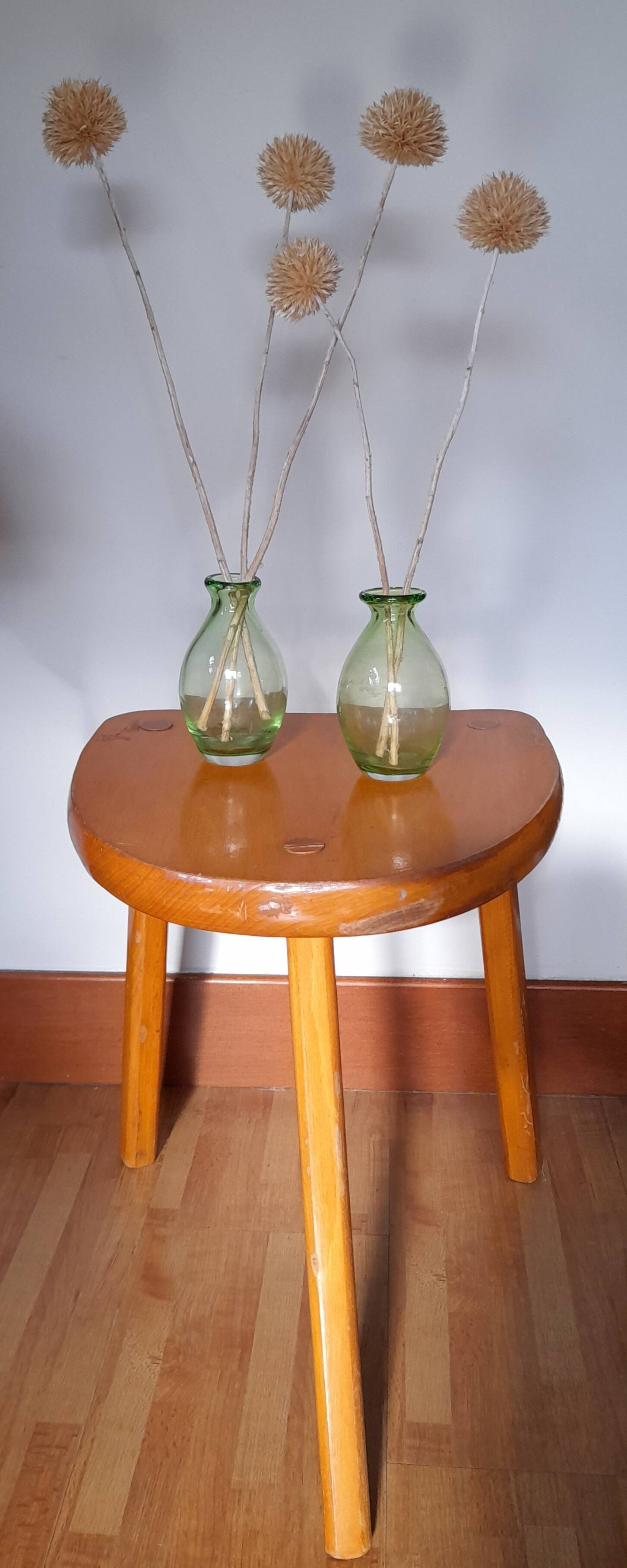 Vintage wooden tripod stool