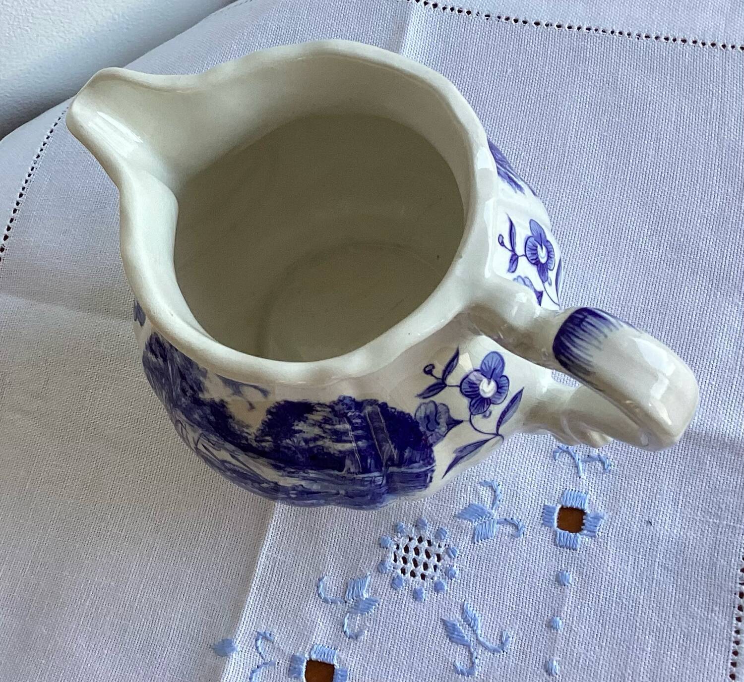 Pot à lait crémier sarreguemines romantic