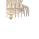 Contemporary Venetian White and Gold Leaves Murano Style Glass Chandelier
