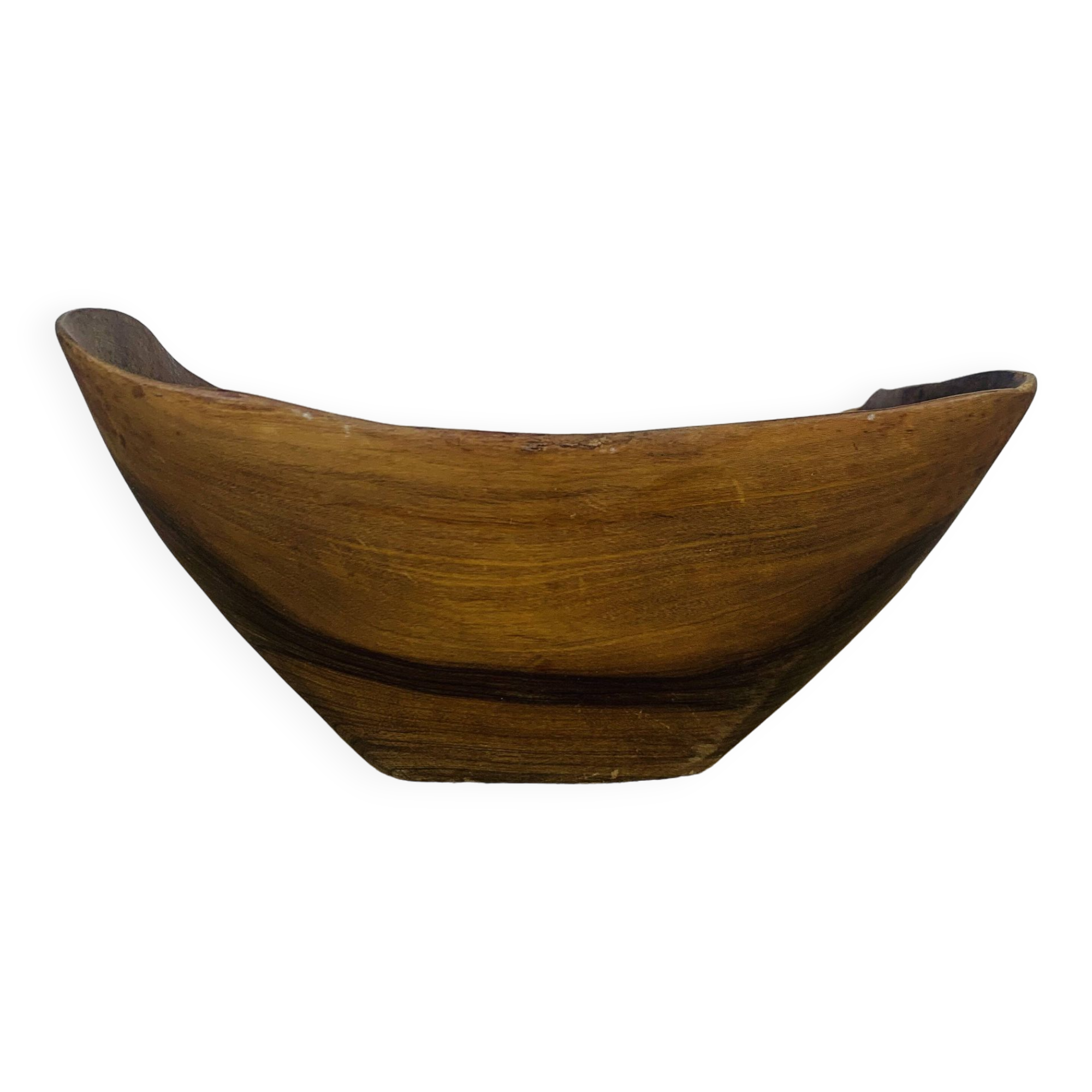 Brutalist bowl by Tony Bain Vallauris, olive wood catch-all.