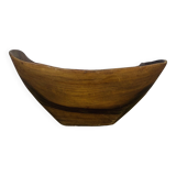 Brutalist bowl by Tony Bain Vallauris, olive wood catch-all.