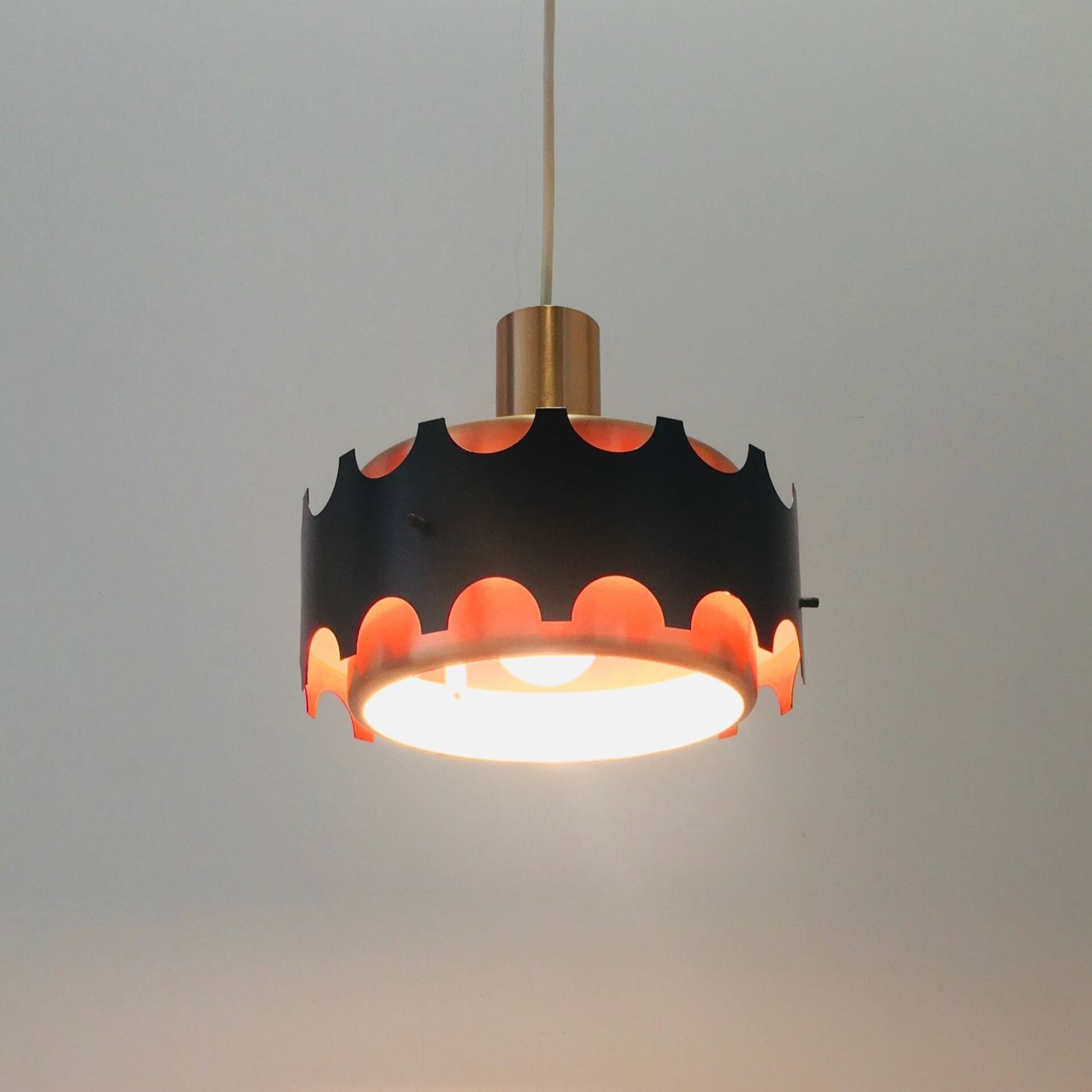 Mid Century Ceiling Light from VEB Metalldrücker Halle, Germany, 1960s