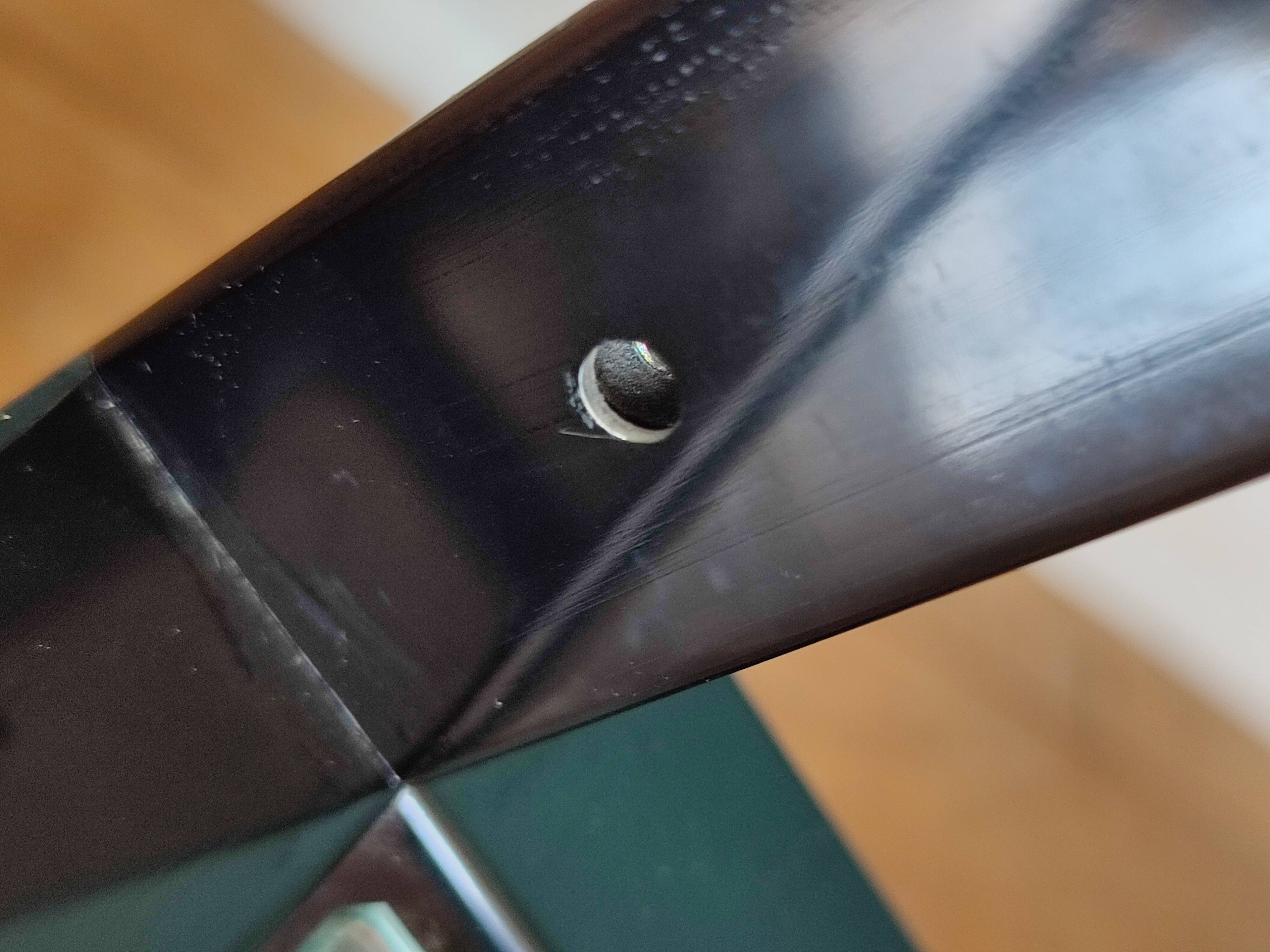 Rectangular table, end of sofa in metal and glass Vintage Vandel stone