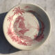 6 flat plates seen from oriental pink Shabby
