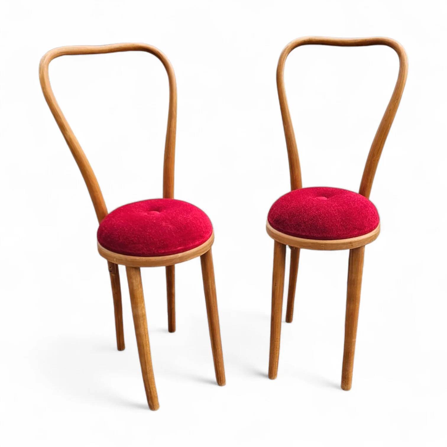 2 x rare bentwood side chair 1960s
