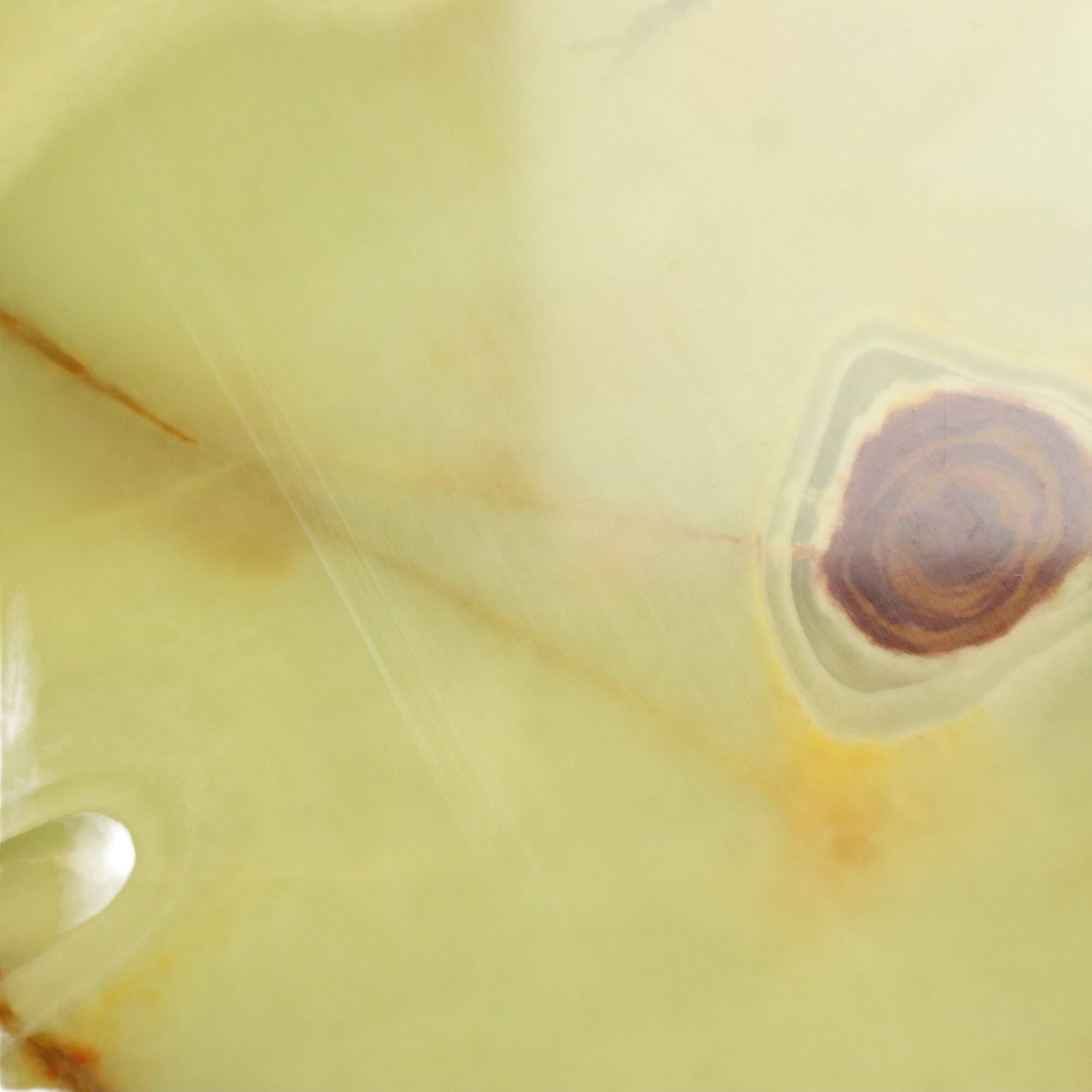 Set of 3 Nesting Tables Onyx Marble Copper Frame 1950s France