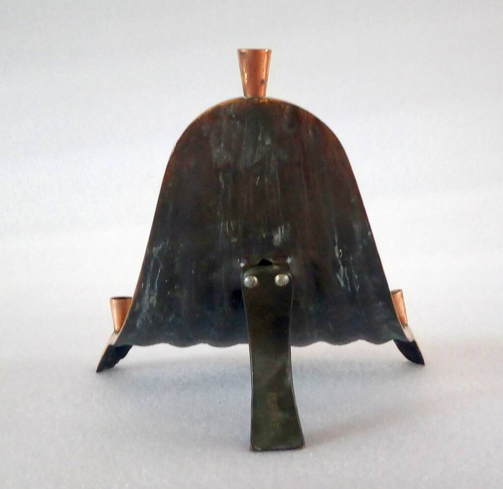 Vintage Menorah 9 Candle Mid Century Brass Peacock Waterfall