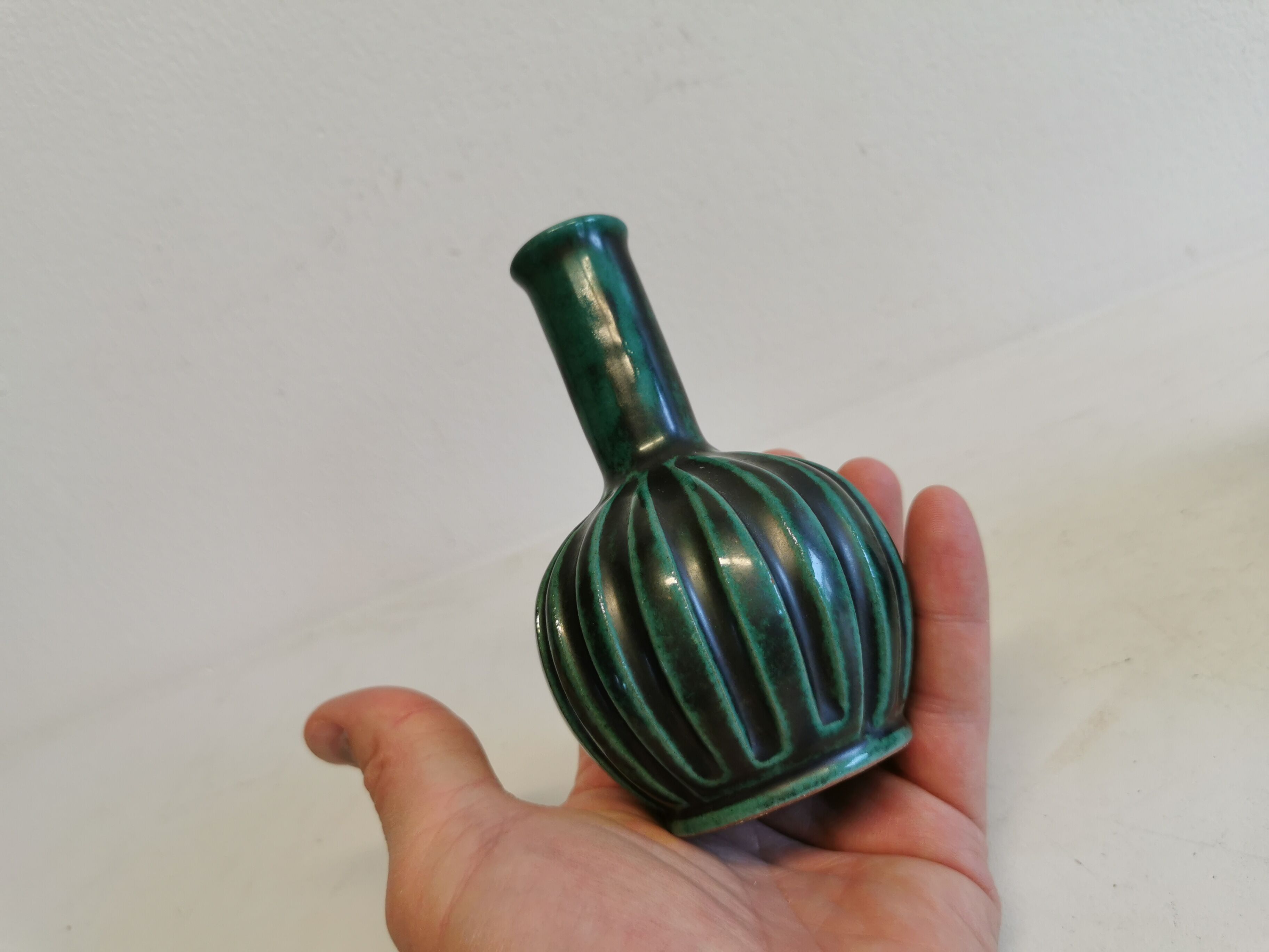 Two  pieces of pottery from Michael Andersen Bornholm - Denmark. Estimated 1960s.