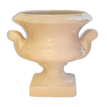 White ceramic medici-shaped planter