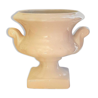 White ceramic medici-shaped planter