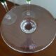6 Roemer Saint Louis wine glasses in colored lined cut crystal signed