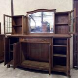 Buffet vitrine galbé époque Art Nouveau, dans l'esprit de L'école de Nancy
