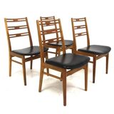 Set of 4 Scandinavian oak chairs, Sweden, 1960