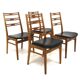 Set of 4 Scandinavian oak chairs, Sweden, 1960