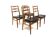 Set of 4 Scandinavian oak chairs, Sweden, 1960