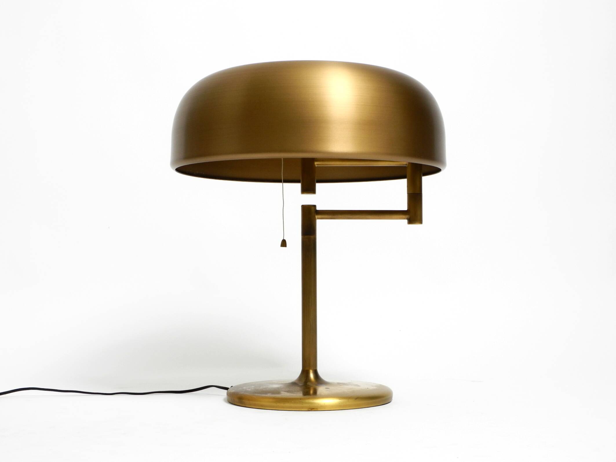 Extraordinary heavy 1960s XXL brass table lamp by Staff with a swivel joint