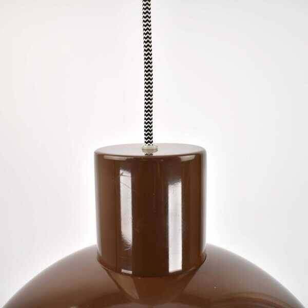 Midi Bunker Fog & Mørup Pendant Light Mid Century Modern Jo Hammerborg | Chocolate Brown Ceiling Light Vintage 70s Retro Danish Scandinavian
