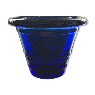 Cache pot verre bleu de méthylène