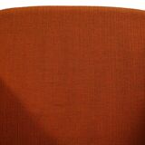 Pair of orange Oslosund armchairs by Kinnarps, 1950s