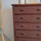 Commode en rotin vintage circa années 70