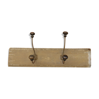 Rustic wooden coat rack