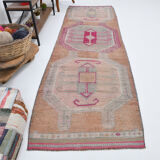 3x10 pastel wool vintage runner rug 309x98cm