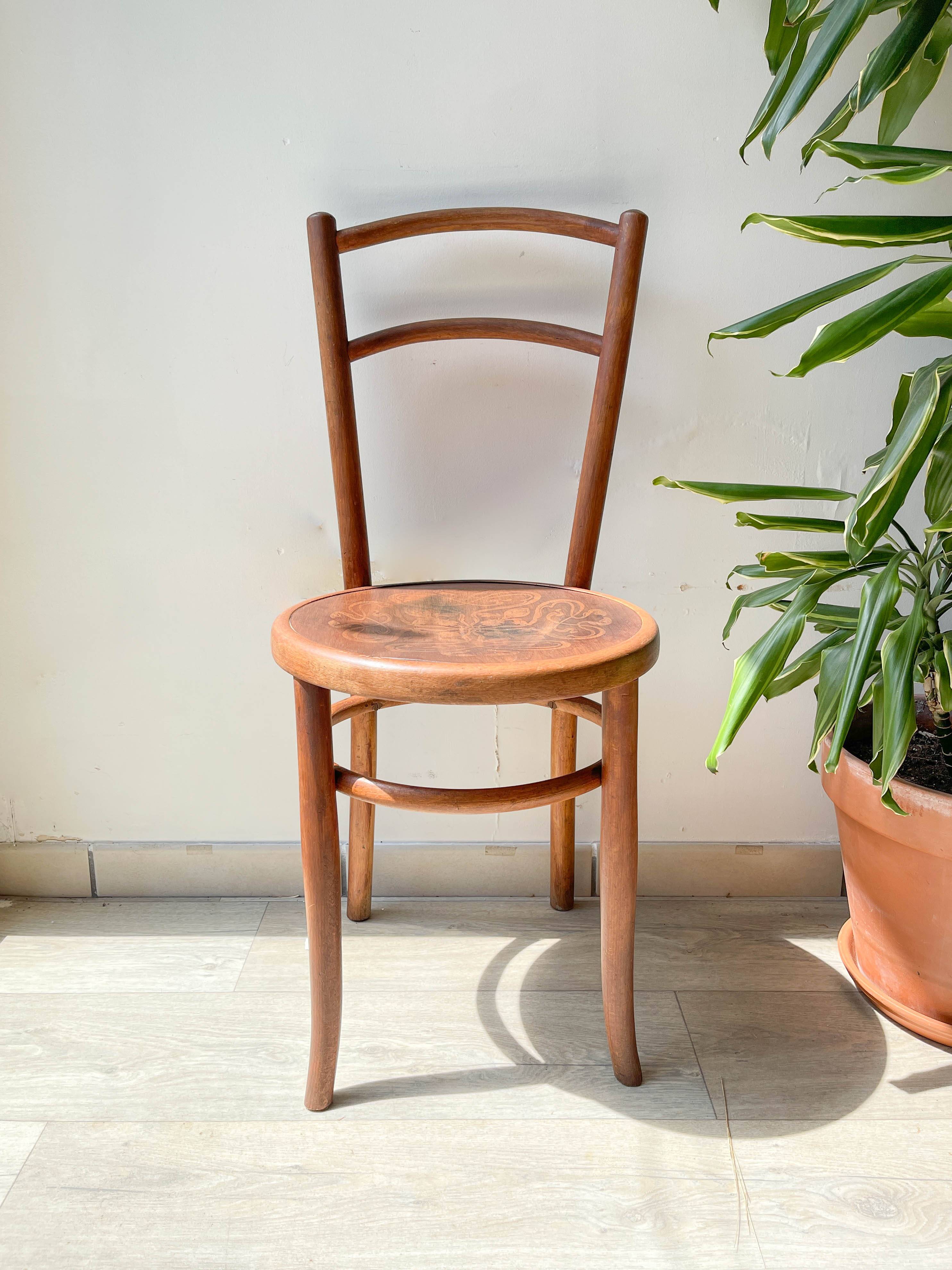 Fischel bistro chair engraved 1920