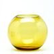 Vase moderne du milieu du siècle, en verre jaune, conçu par M. Słaboń, Pologne, années 1970.