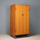 Vintage teak veneer wardrobe, designer, Italy, 1960s