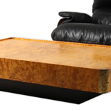 Coffee table in magnifying glass and brass