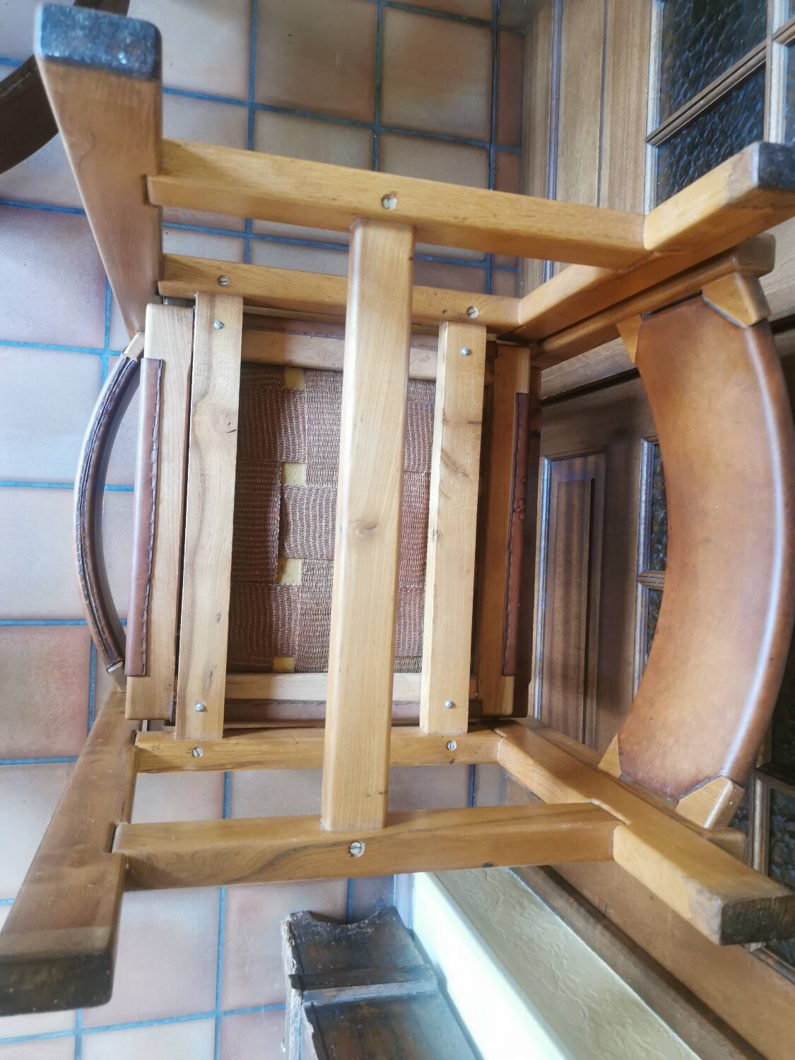 Regain elm and leather chairs