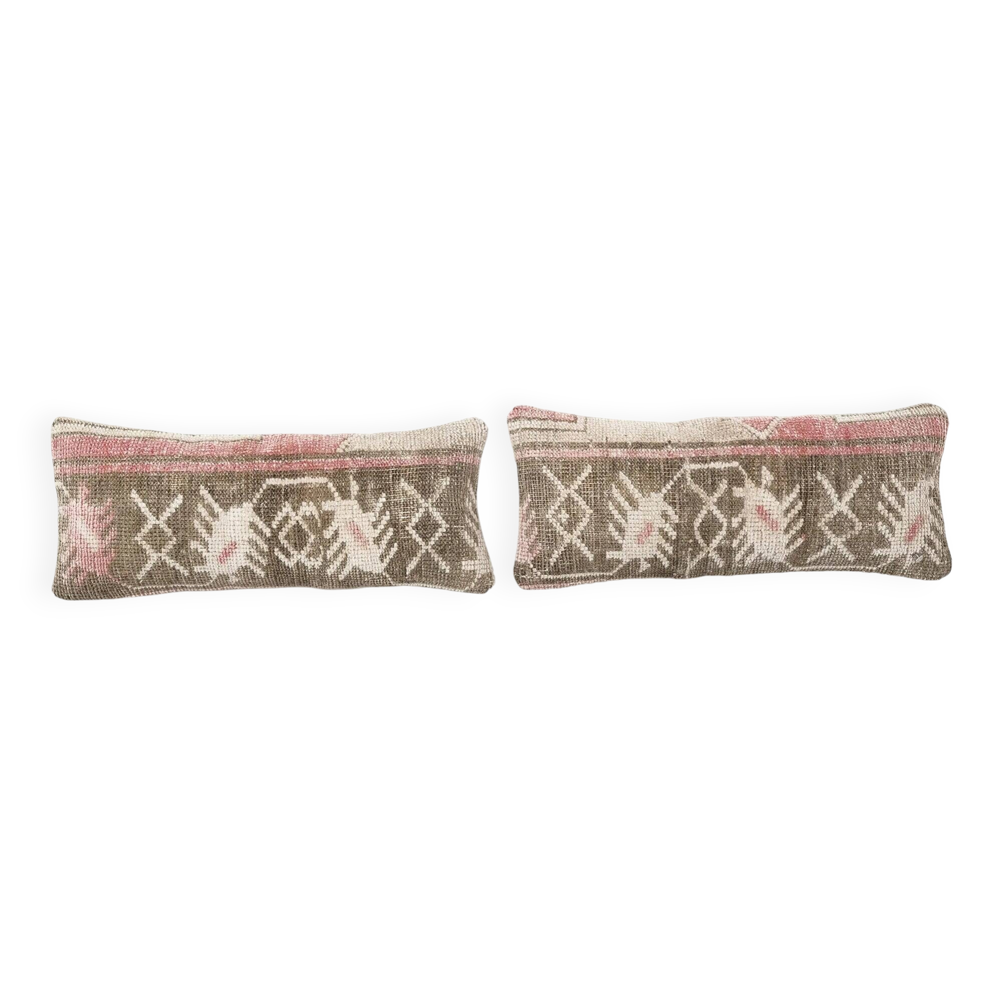 Set of 2 vintage Turkish cushion covers 48x25 cm