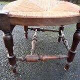 Chaise basse paillee dite chauffeuse