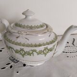 Service à thé et à café en porcelaine anglaise  , vert et or