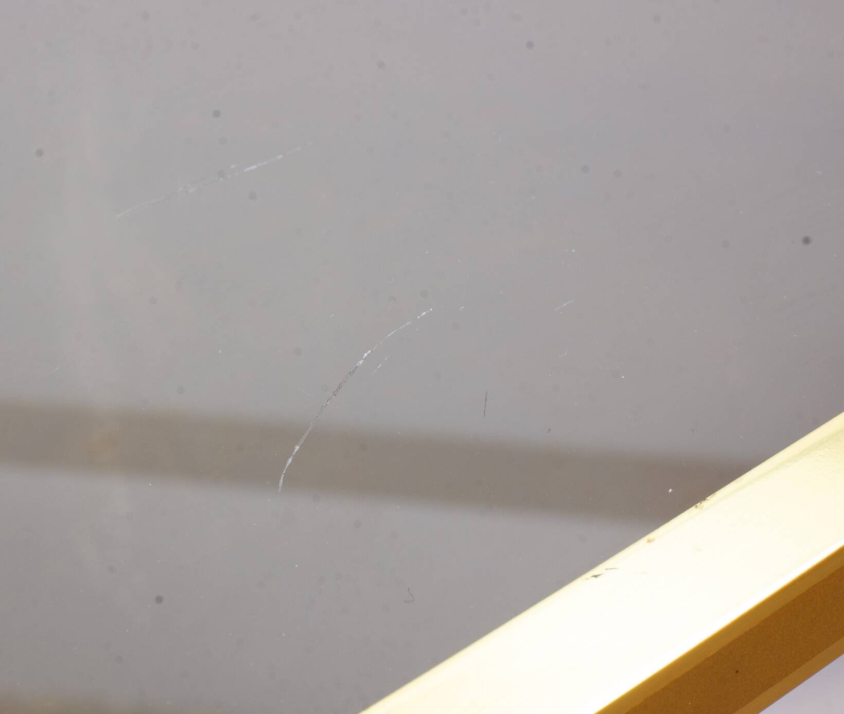 Solid Brass Side Tables with Smokey Glass Top by Vereinigte Werkstatten 70s