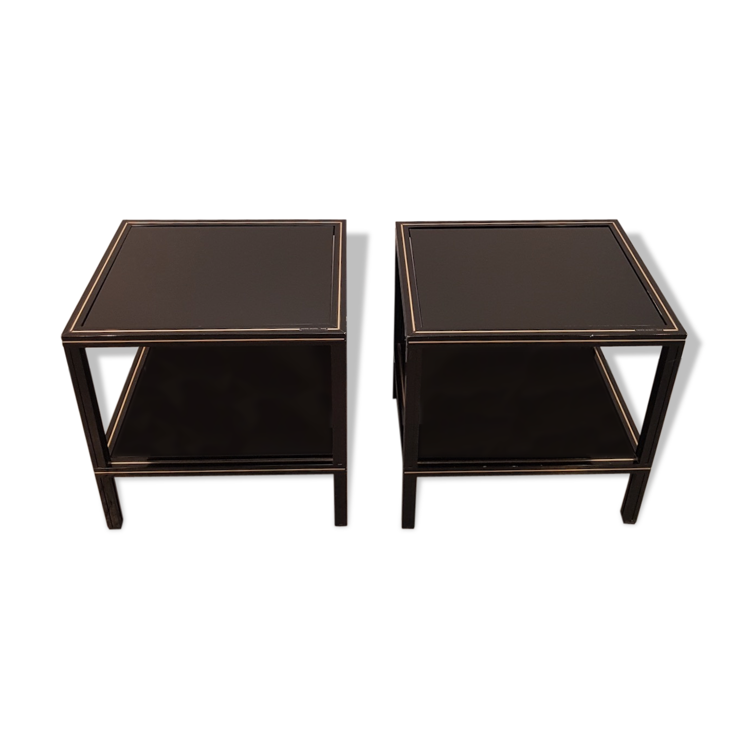 Pair Pierre Vandel side tables - Paris 1970's
