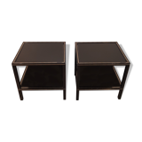 Pair Pierre Vandel side tables - Paris 1970's