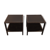 Paire de tables d'appoint Pierre Vandel - Paris 1970