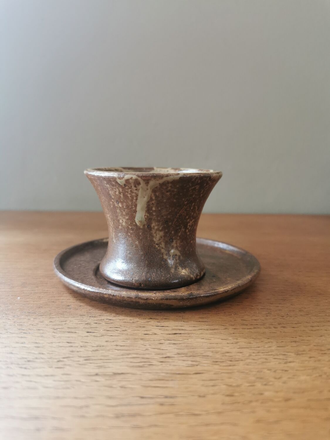 Vintage stoneware coffee service. Signed Tournay