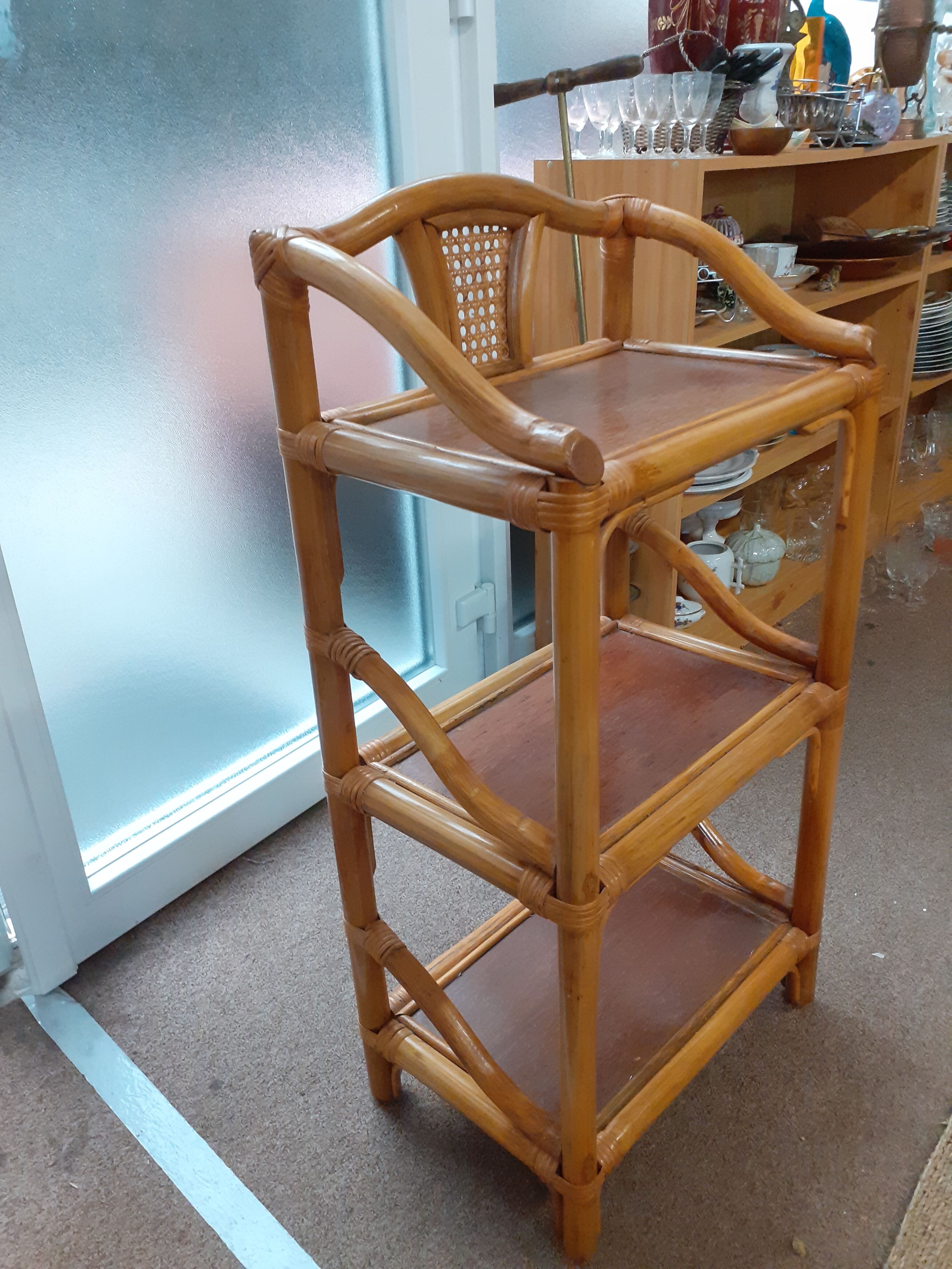 Rattan and canning shelf