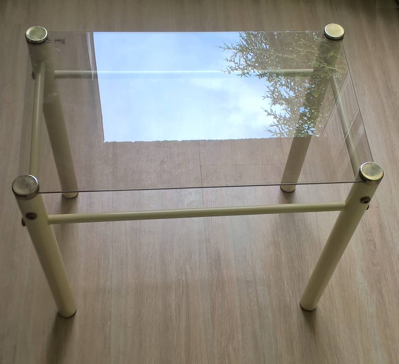 Glass end table “Yves Boutboul” - 1980s