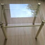 Glass end table “Yves Boutboul” - 1980s