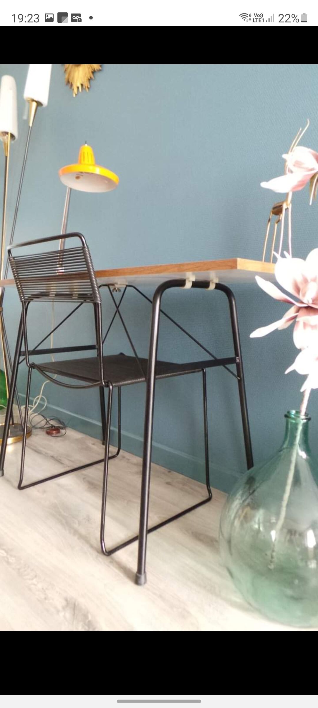 La console bureau table vintage aux pieds effei