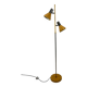 1960s yellow chrome floor lamp