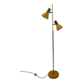 1960s yellow chrome floor lamp