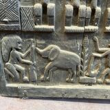 Ancien volet de grenier du Mali dogon avec sa serrure