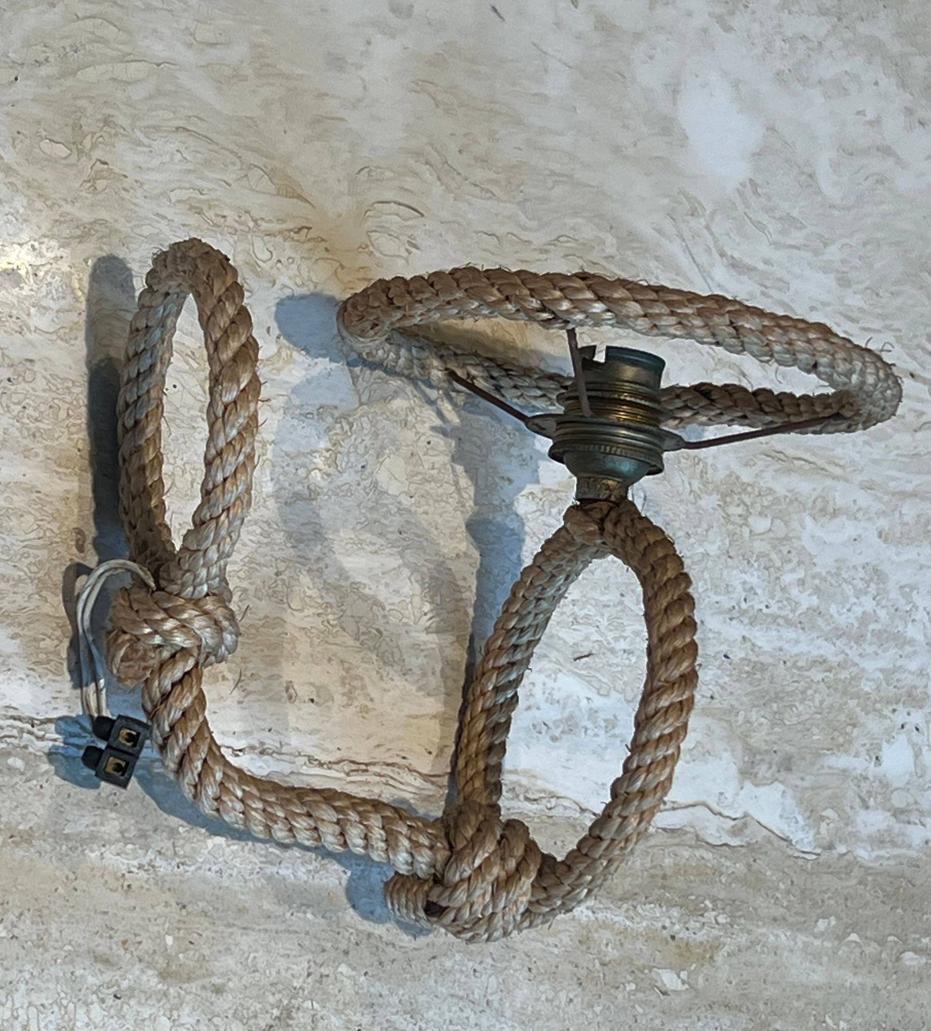 Paire d'appliques en corde d'Audoux Minet