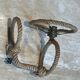 Pair of wall lights in Audoux Minet rope.