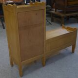 Oak entrance cabinet by Guillerme and Chambron 1960