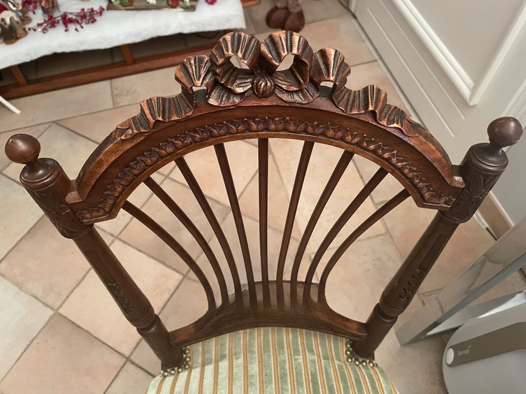 2 chaises style louis xvi - renovation complete